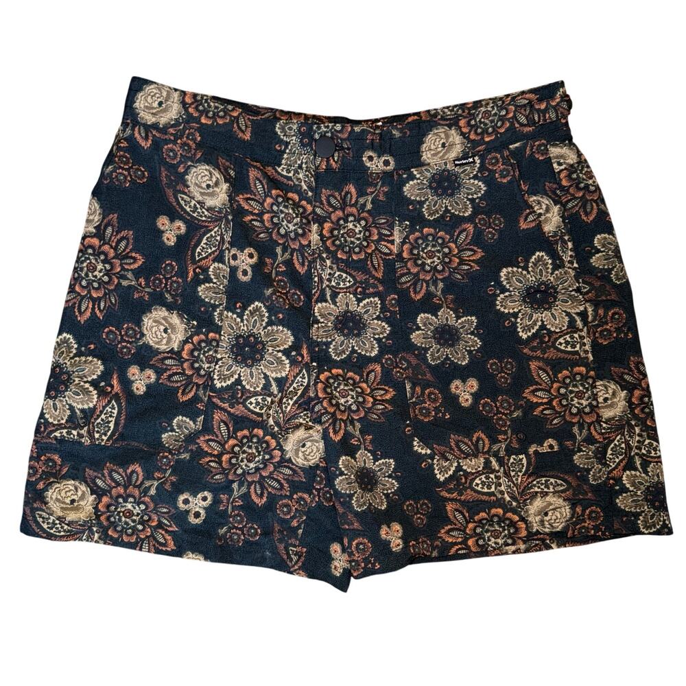 Vintage Vibe Hurley Phantom Boho Paisley Floral Hybrid Shorts Size 33